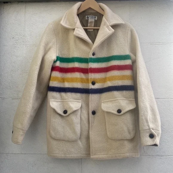 Hudson Bay Vintage 4 Point Blanket Coat Women s S EUC